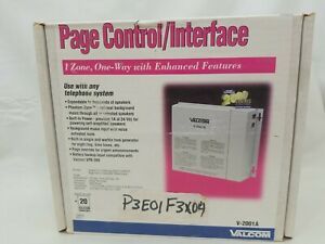 New open box Valcom Page Control / Interface Model V-2001A 1 Zone One-Way    *A*