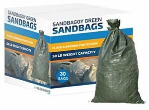 Sandbaggy - Empty Poly Sandbags W/UV Protection - Size: 14&#034; x 26&#034; - Color: Green