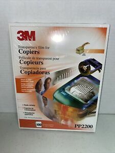 3M Transparency Film for Copiers, PP2200, New, Factory Sealed, 100 Sheets