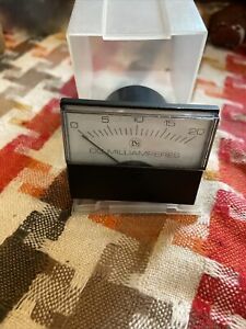Vintage Modutec DC MilliAmperes Panel Meter Gauge Amp Gauge 0-20 Amps
