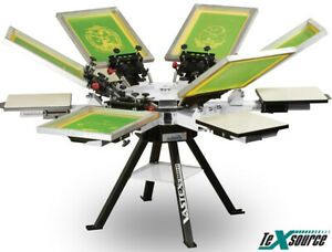 Vastex V-1000 Professional Screen Printing Manual Press 6 Station/ 6 Color V1-66
