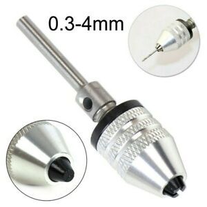 0.3-4mm Dia Drill Chuck Adapter Aluminum Alloy Converter For Rotary Tool