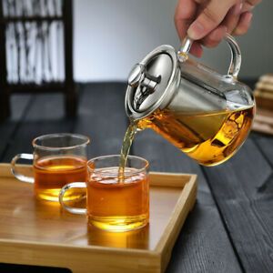 Resistant Flower Coffee Glass Tea Pot Glass Teapot 400ml