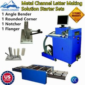 Channel Letter Making Solution Starter Sets (Notcher, Flanger,Angle Bender,Tool)