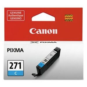 Canon 0391C001 (CLI-271) Ink, Cyan, Inkjet Printer, 1 Each (CNM0391C001)
