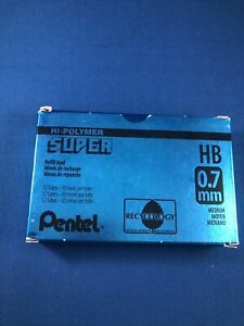 Pentel Hi-Polymer Super Refill Lead .7mm 360 Piece HB Medium 12 Tubes 30 In Each