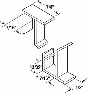 Prime-Line 181960 Black Vinyl Retainer Clip 0.88 L in. for 7/16 in. Frame