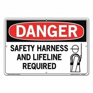 VESTIL SI-D-55-D-AL-080 Sign,Danger,18.5x12.5&#034;,Aluminum,.080