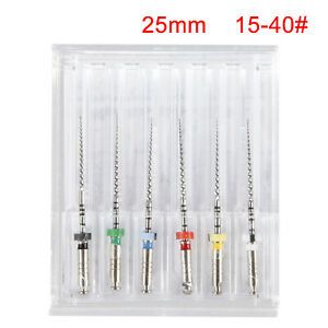 6pcs Dental Endodontic NiTi Files 25mm Taper 06 Engine Endo Motor DK6 15-40# cn