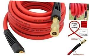 Hybrid Air Hose 3/8-Inch by 25-Feet 300 PSI Heavy Duty, Lightweight, Kink