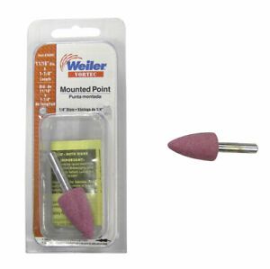 Weiler 36801 Aluminum Oxide Stem 48000 RPM Mounted Point Cone 11/16 in. Dia.