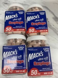 Mack&#039;s Ultra Soft Foam Earplugs, 50 Pair - 33dB Highest NRR, Comfortable Ear X4