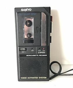 FOR PARTS Sanyo M5495 Micro-Cassette Dictation Recorder 2 Speed Voice Activation