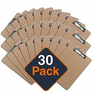 Clipboards (Set of 30) Letter Size Clipboard, Low Profile Clip, Classroom Suppli