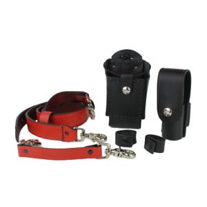 Grand Slam Red Leather Radio Strap Combo Kit