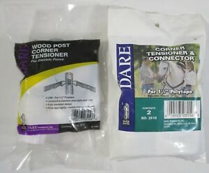 Bag of 2 New Electric Fence Wood Post Corner Tensioners 1.5&#034; Polytape Dare #2810