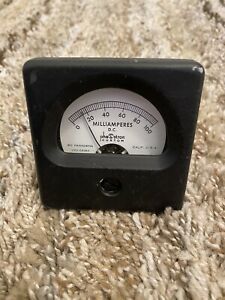 Phastron Custom DC Milliamperes mirrored panel meter