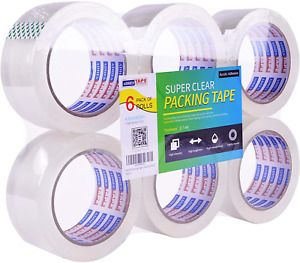 ADHES Shipping Tape Packaging Tape Packing Tape for Moving Boxes Heavy Duty 55M