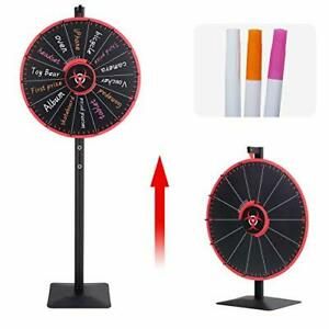 T-SIGN 24 Inch Spinning Prize Wheel Spinner Stand, Tabletop or Floor Spinner Sta