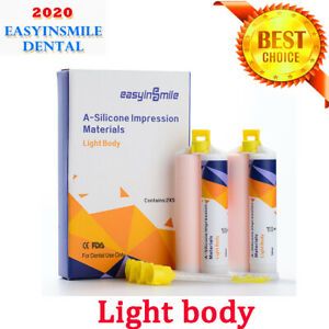Dental Light Body Silicone Impression Material 50ML*2 Cartridge Set With 4 Tips