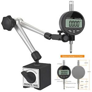 Digital Dial Indicator Gage Gauge&amp;Magnetic Base 0-0.5 Inch/12.7mm Measuring Tool
