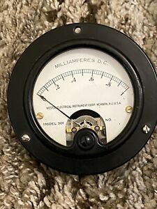 Vintage Weston Panel Meter Milliamperes DC Model 301