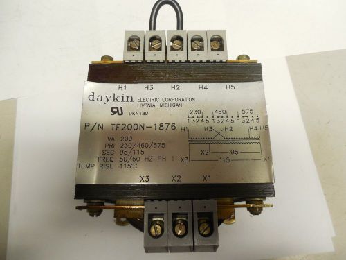 Dayin transformer dkn180 200va 200 va pri:230/460/575v sec:956/115v 1 ph 1ph for sale