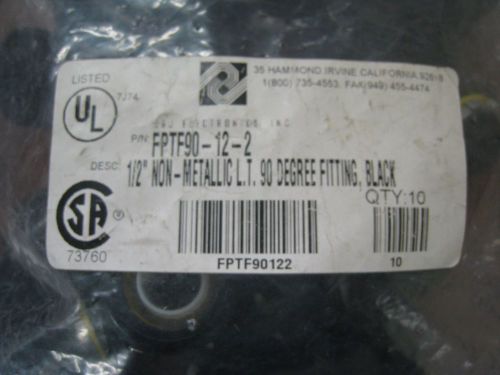 1/2&#034; non metallic 90 degree liquid tight flex connector 10 pcs. new for sale