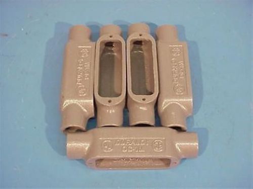 Hubbell 1/2&#034; duraloy iron conduit body fittings (5 ea) for sale