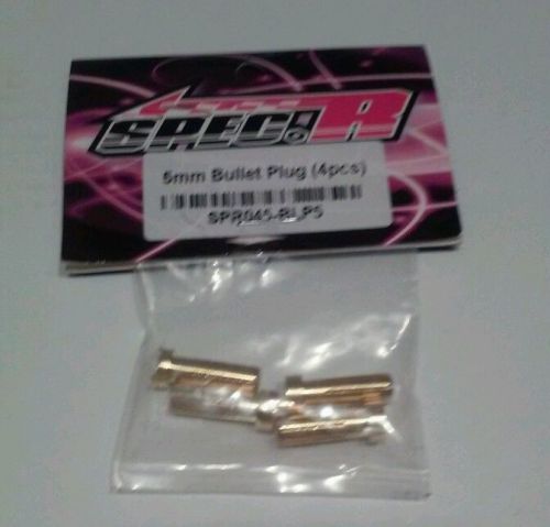 Spec R RC Battery 5mm Male Plug Bullet Connector 4 Pcs,xray,tamiya,yokomo,AE