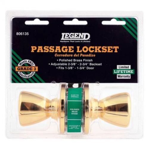 Passage lockset tulip pb 806135 legend passage locks 806135 076335861357 for sale
