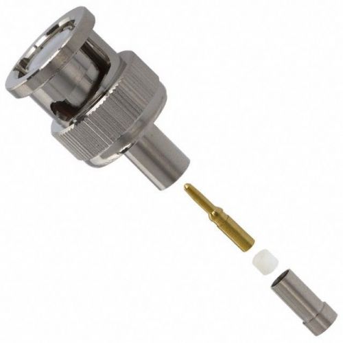 #w369 100 pcs. emerson cpm8820 connector coaxial rf  bnc plug crimp rg 179 - 187 for sale