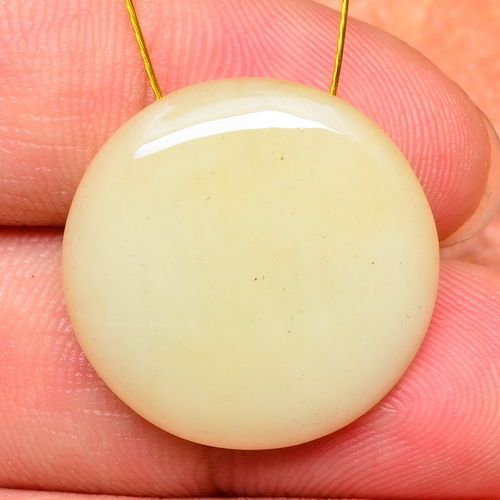 Fabulous! round natural new jade gemstone button 21x21x7mm for sale