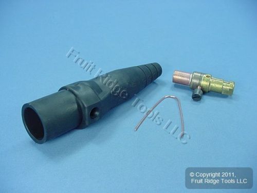 Leviton black 16 series male detachable cam-type plug crimped 300a 600v 16d26-e for sale