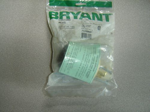 Bryant 71230np nema l12-30, 3p 3w 30a 480vac grounding locking plug new for sale