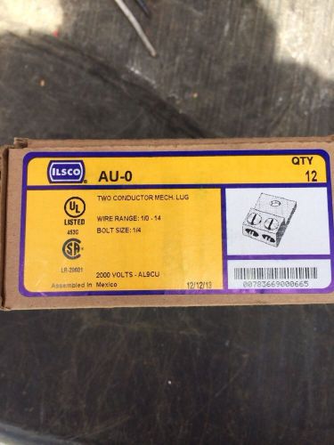 NEW BOX OF 12PCS. AU-0 ILSCO MECH. LUG      ZB-266