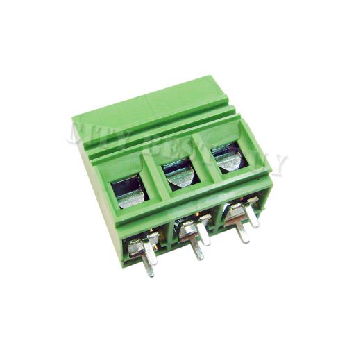 1 pcs 10.16mm pitch 600v 50a 3p poles pcb screw terminal block connector green for sale