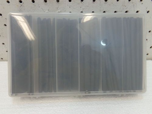 6&#034; polyolefin heat shrink kit 86 assorted black pieces for sale