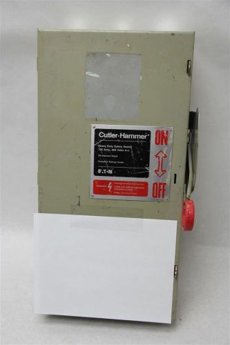 Eaton cutler-hammer dh363ngk heavy duty safety switch 100a 600v, tri-onic fuses for sale