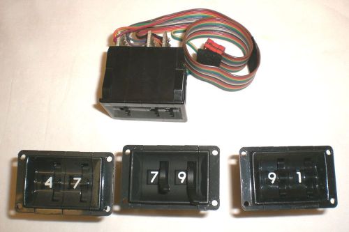 4 Thumbwheel Switches, CHERRY ELECTRIC,  Made in USA