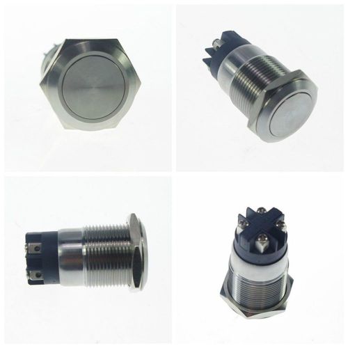 1pcs 19mm od stainless steel push button switch /screw momentary 1no 1nc for sale