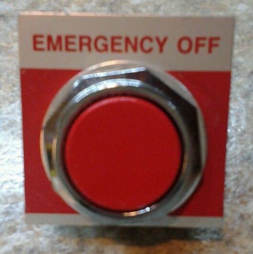 EMERGENCY POWER OFF EPO PUSH BUTTON SWITCH with bezel