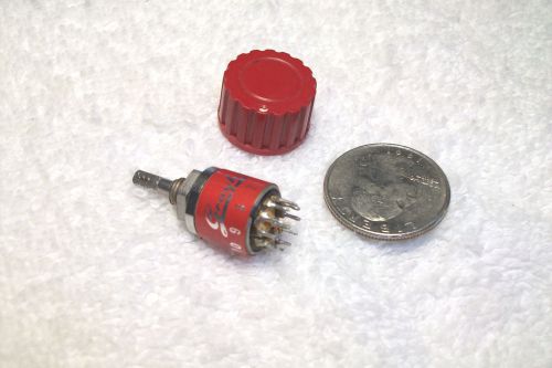 Grayhill rotary switch  w/knob  1p/10t   non-shorting smaller switch w/stops for sale