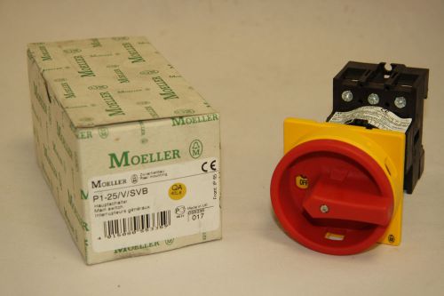 Moeller p1-25/v/svb main switch rear mounting p1-25 50-60 hz 3 pole new in box for sale