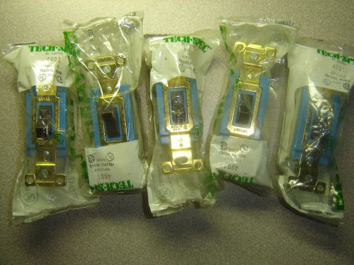 Lot of 5 4801 bryant commercial tech-spec brown single pole switch 15a 120/277 for sale