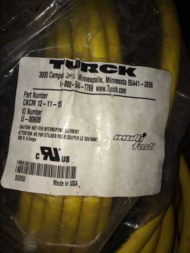 NEW TURCK 11 CONDUCTOR CABLE w / CONNECTOR CKCM 12-11-15  - NOS