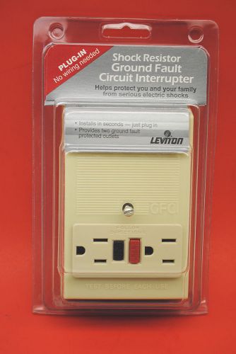Leviton 6592-I Plug-In Ground Fault Circuit Interrupter 15A-125V, No Wiring