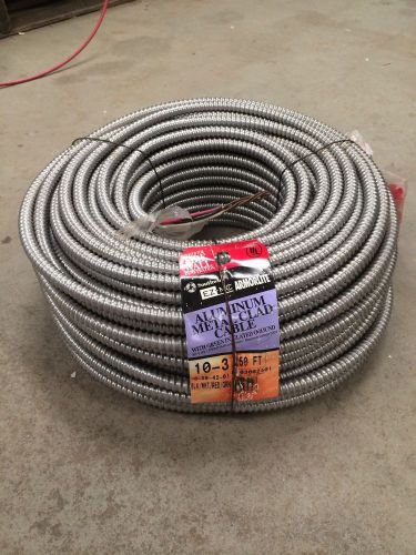 Southwire ez-mc armorlite, aluminum metal clad cable 10-3 250 ft.(copper ground) for sale