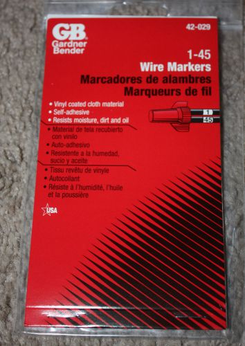 2 books- gardner bender 42-029 wire marker booklet  1-45; 10/ea per book lot for sale