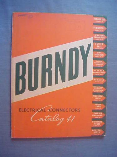 Burnday electrical connectors catalog 41 1941 terminal for sale